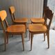 Set of four bistro chairs stamped Luterma