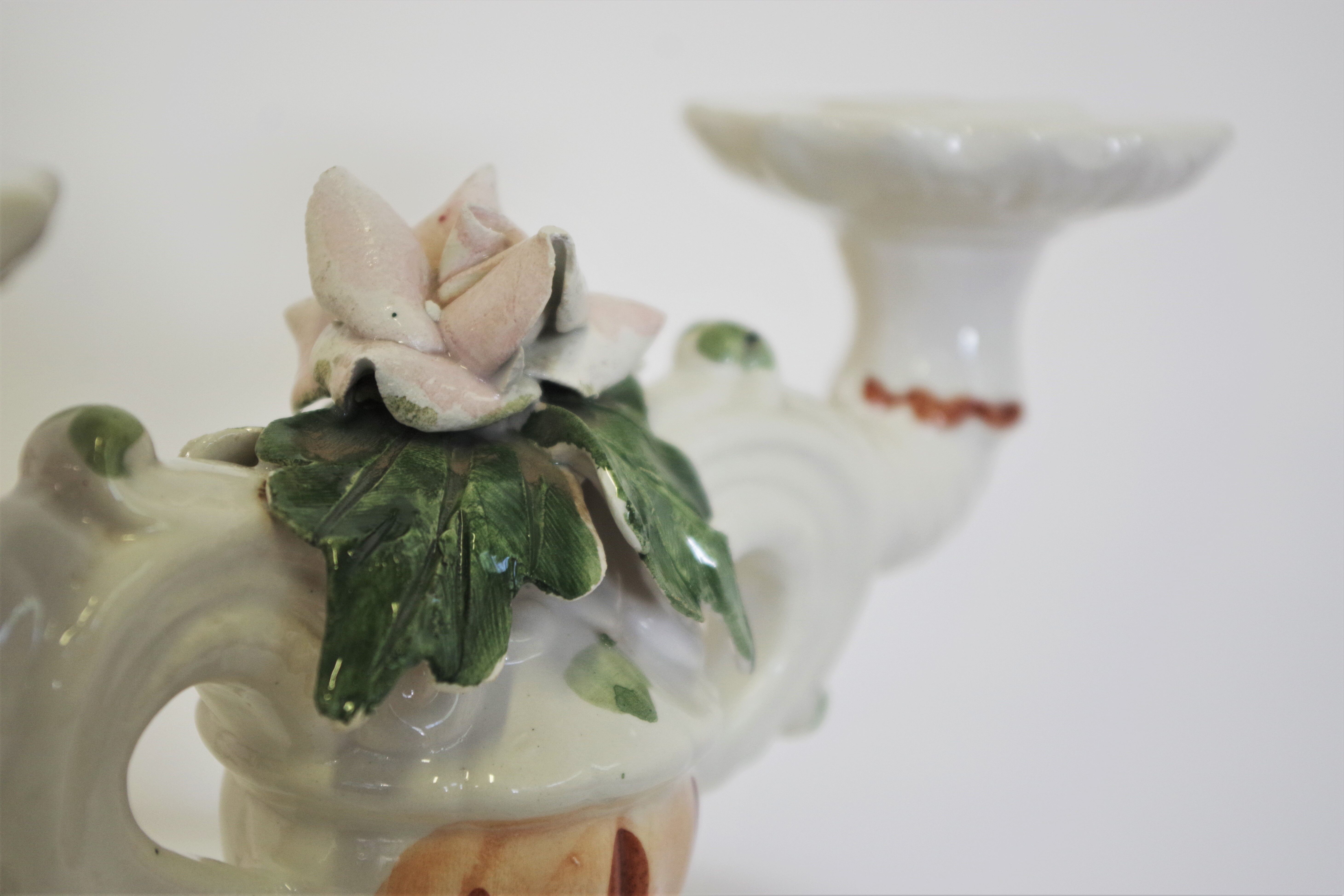 Bassano ceramic candelabra, 1970s, set of 2