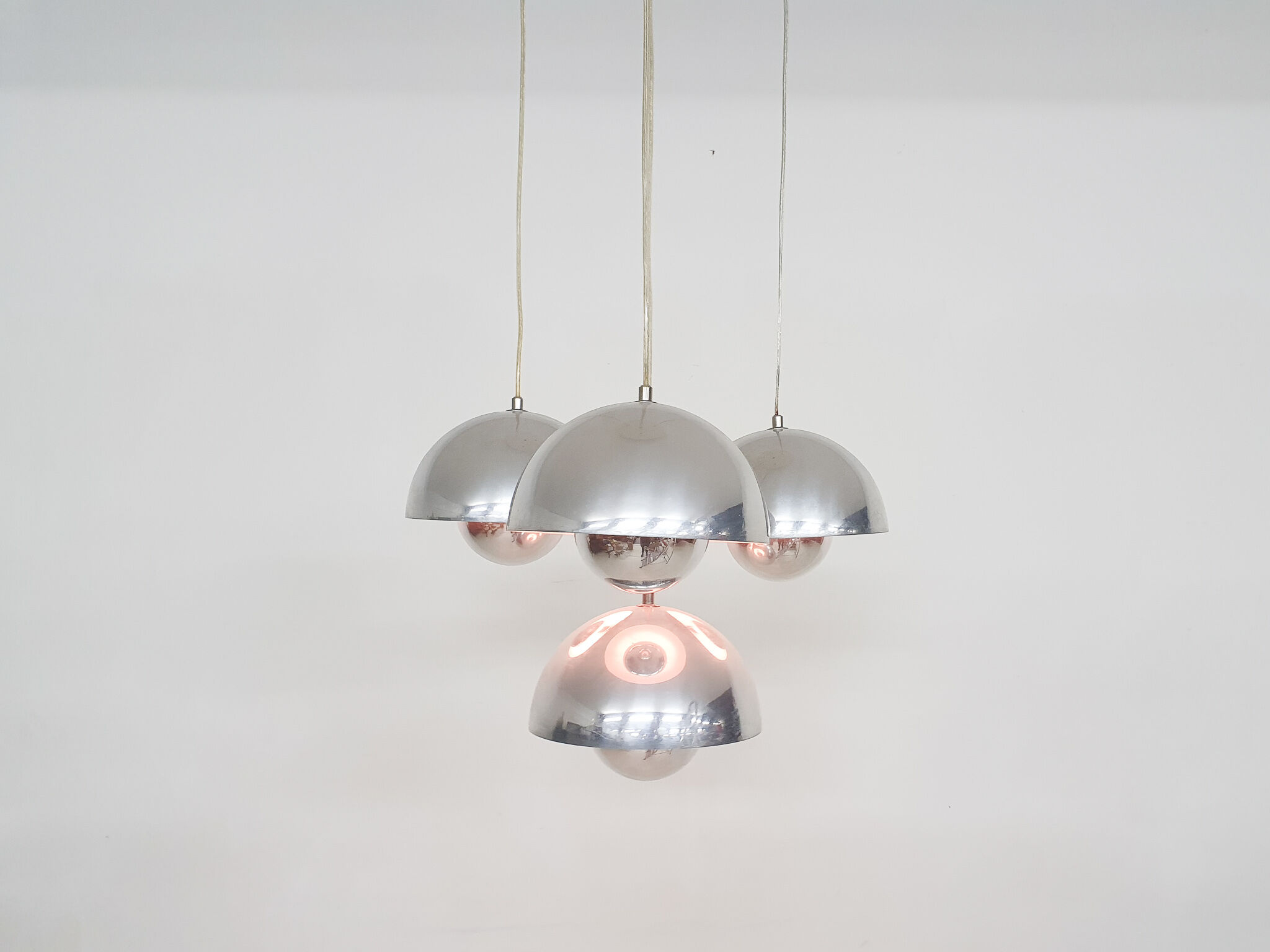 Set of four Verner Panton "Flower pot" pendant lights, Denmark