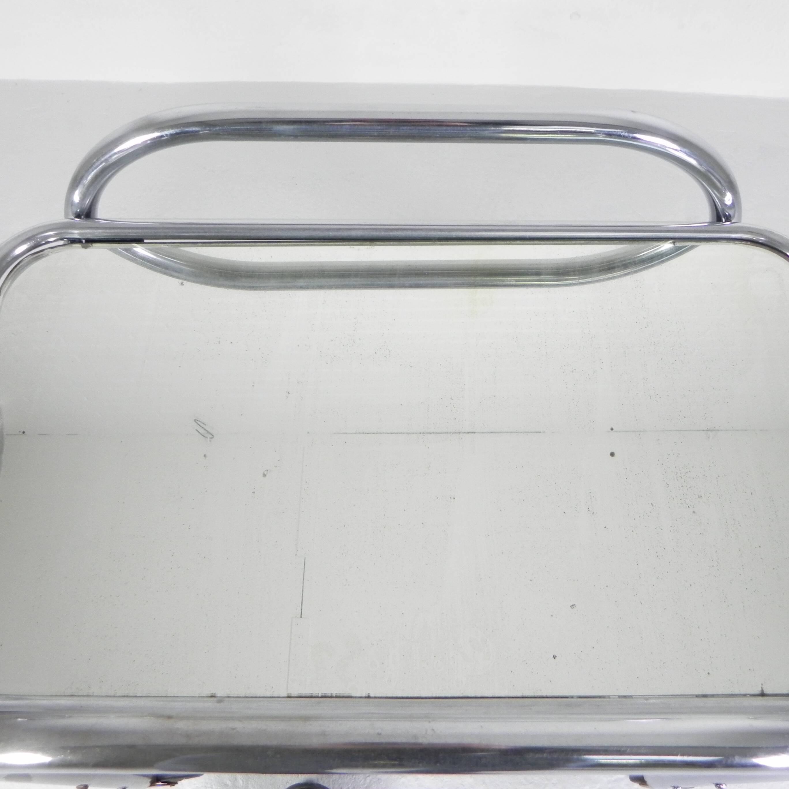 Art Deco serving trolley, chrome-plated, 1920s