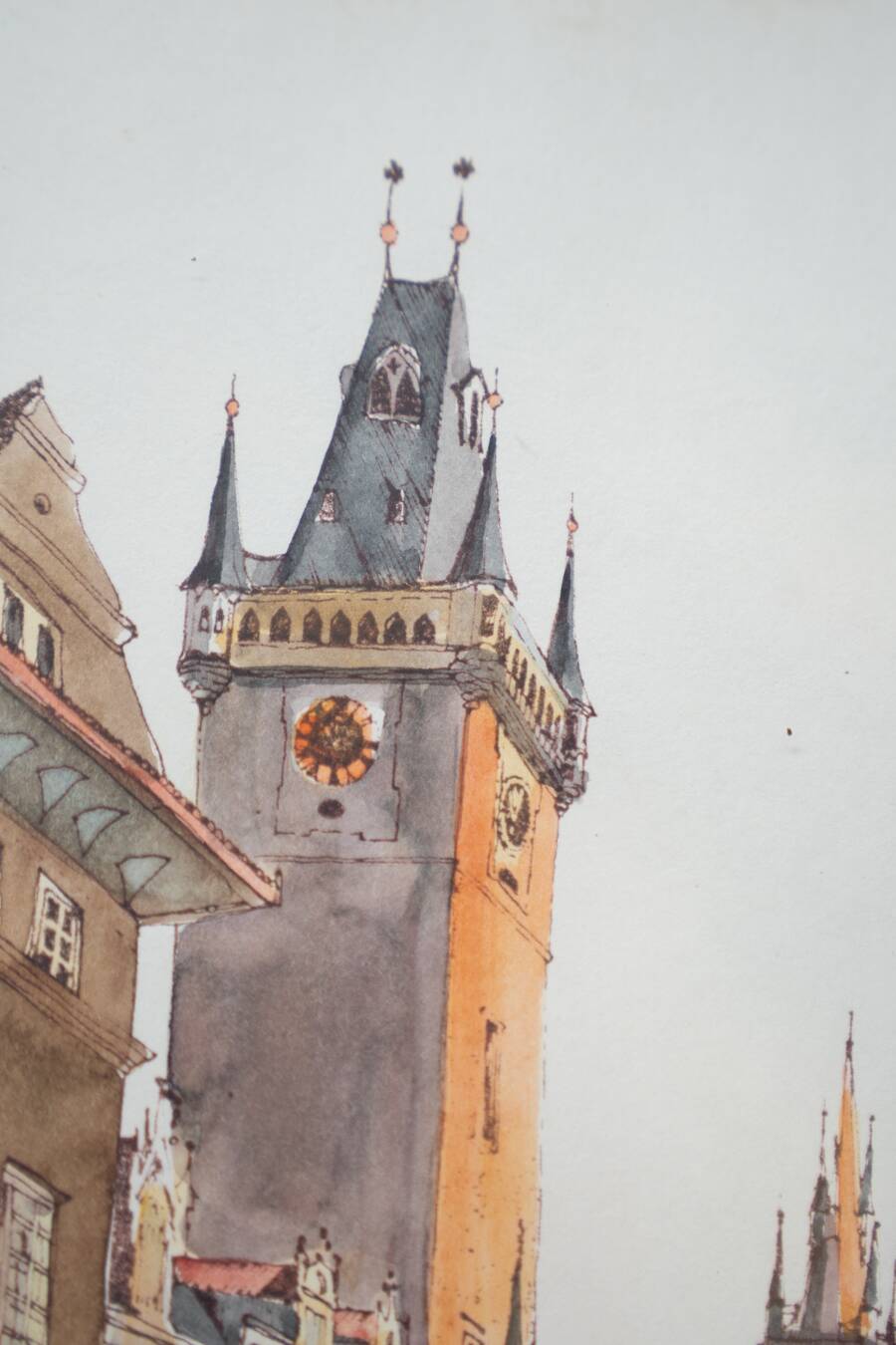 Photo Prague, Old Town Square, gold leaf. 1970-1980