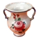 1950s Small baluster-shaped Italian ceramic vase with floral decoration