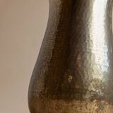 XXL vintage brass jug handmade in Italy (1950s) – golden brass vase with patina and elegant handle