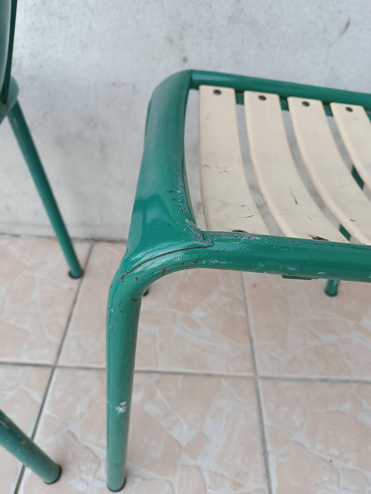 Pair of bistro Tolix chairs