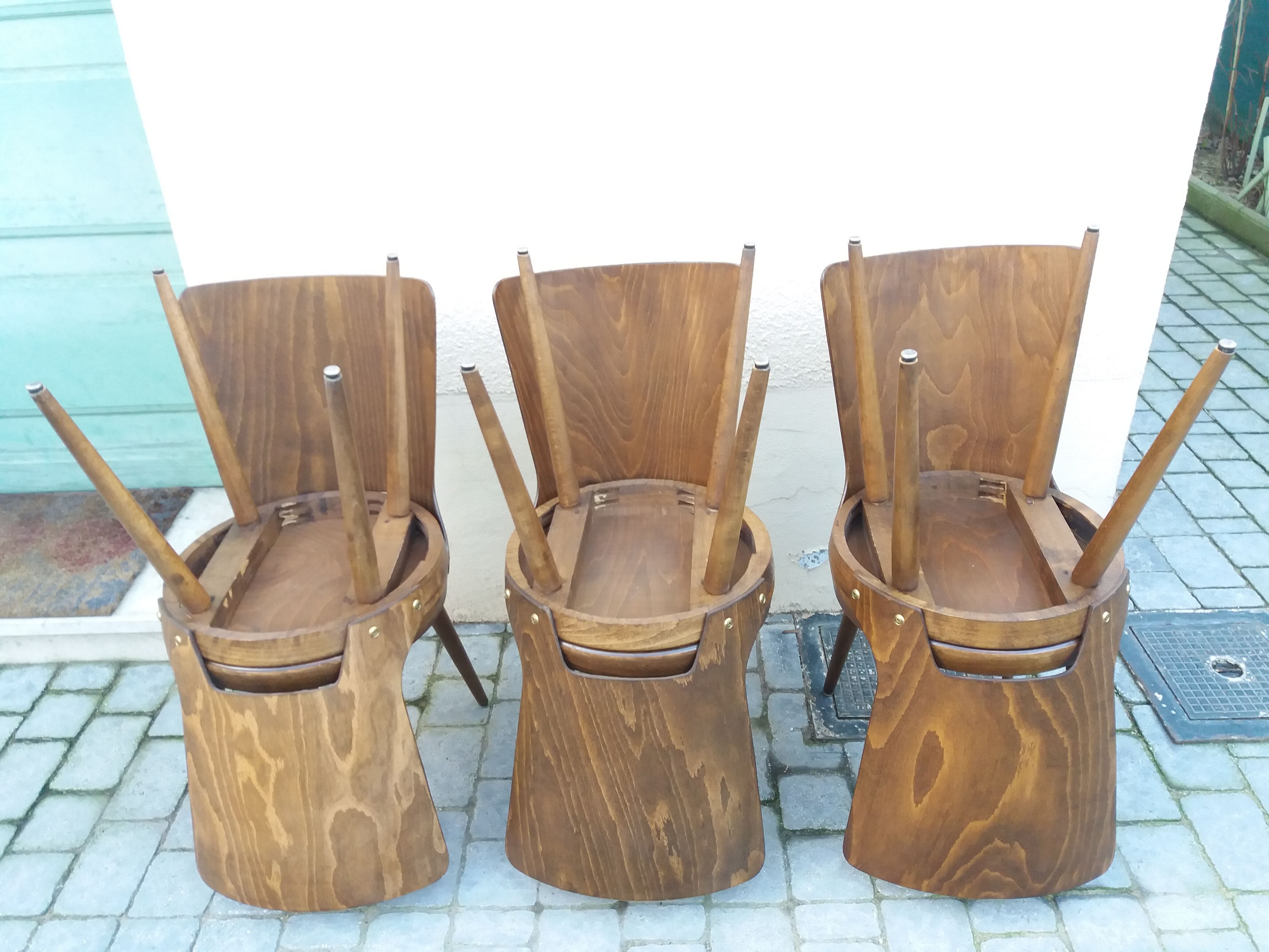 Lot de 3 chaises Baumann modèle dove