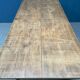 Handmade industrial oak dining table with black metal legs