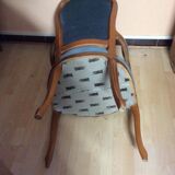 Velvet bedroom armchair