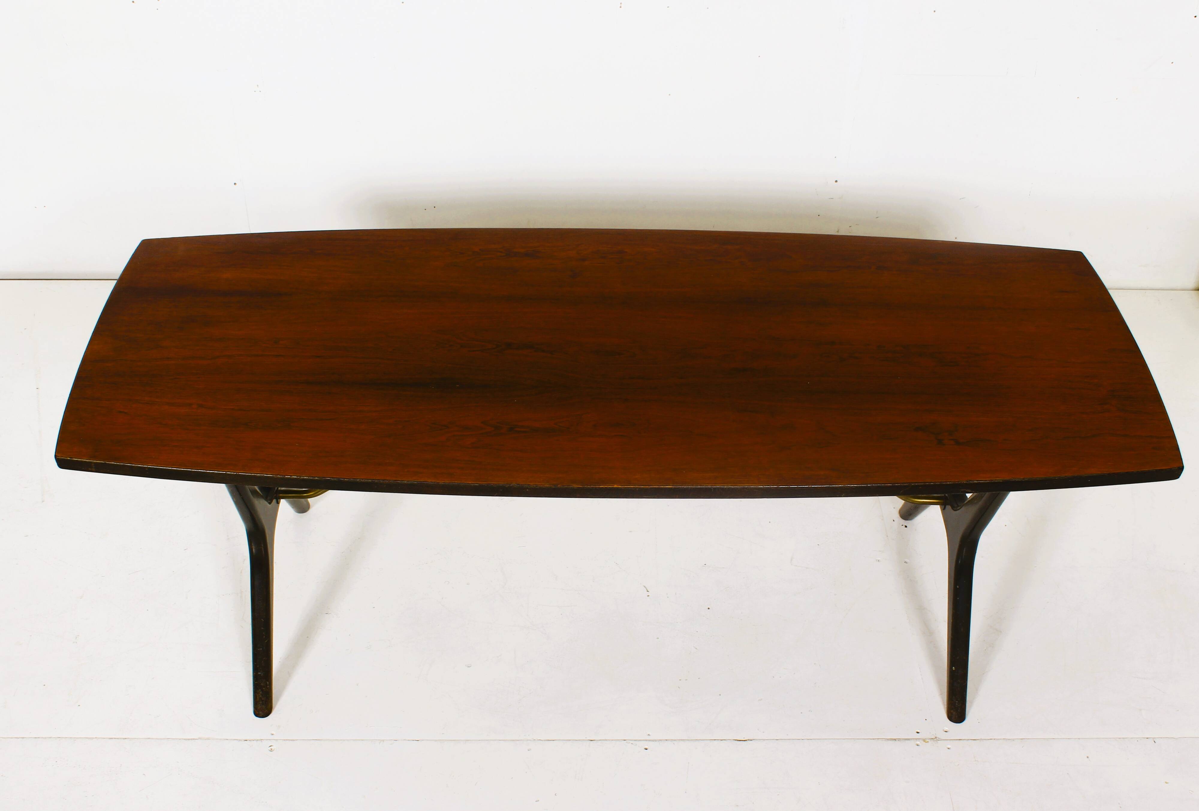 Vintage Danish rosewood coffee table circa 1970