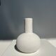 Handmade soliflore drop vase in terracotta painted white h:20 d:15