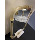 Rectangular "Torciglione" Wall Mirror Murano Glass in Barovier Style