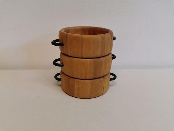 Danish  wooden bowls, from the 80s-90s, retro, vintage
