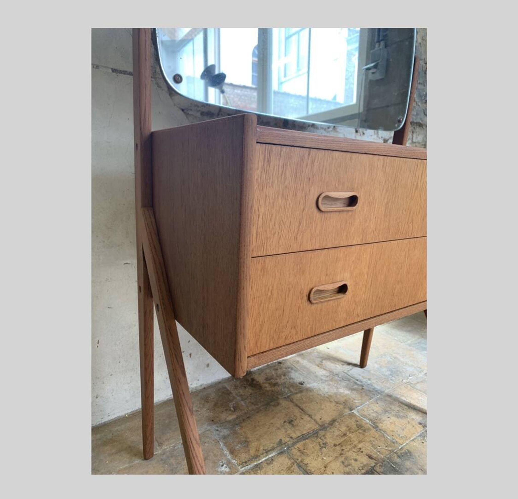Danish teak dressing table by A.G. Spelj Kobberskyttet, 1960s.
