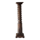 Vintage turned wooden press screw column