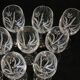 12 White Wine Glasses in Arques Crystal, Fleury Cut Flamépis Pattern