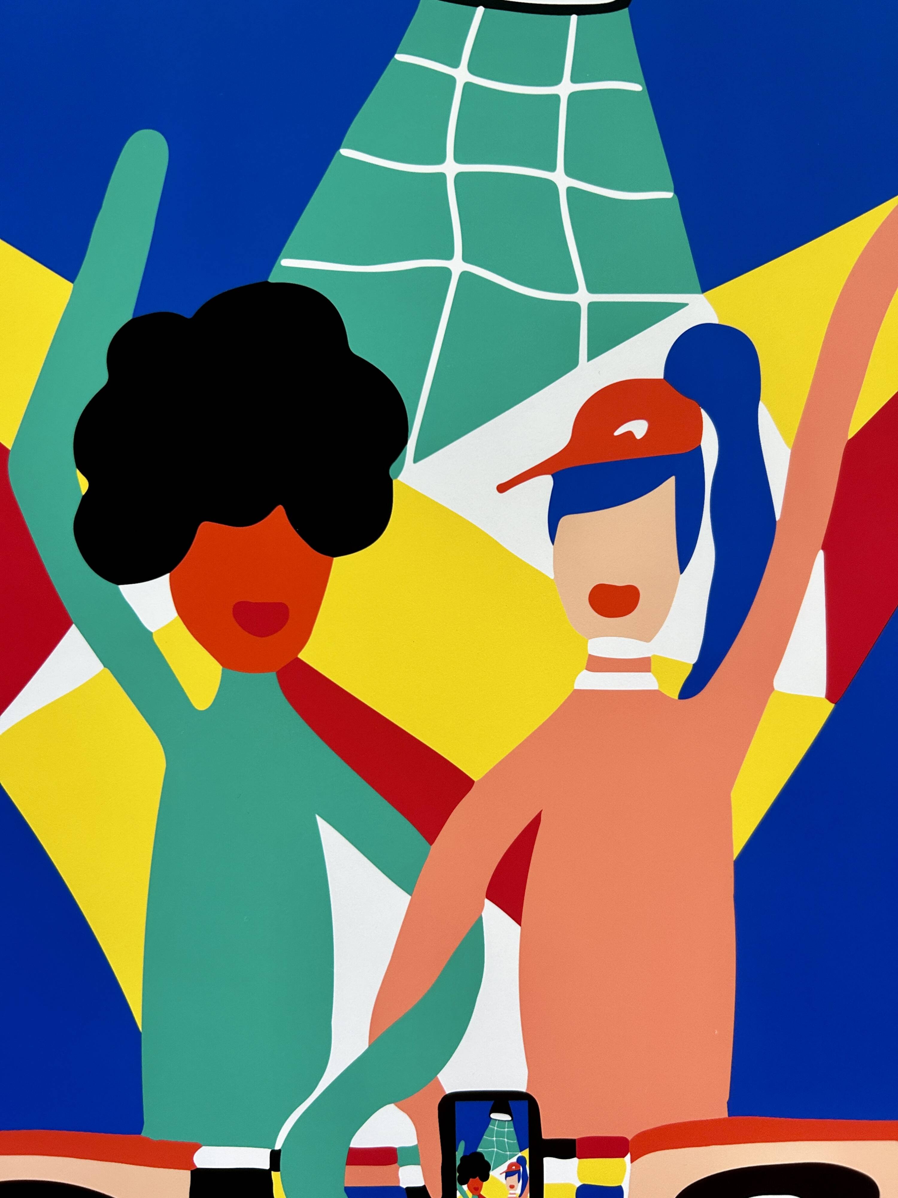 Art poster, signed and numbered by the artist, Couleurs et Fête