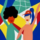 Art poster, signed and numbered by the artist, Couleurs et Fête