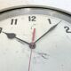 Grey Industrial Factory Wall Clock, 1950s
