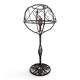 Lampe de table en fer forgé à abat-jour sphérique