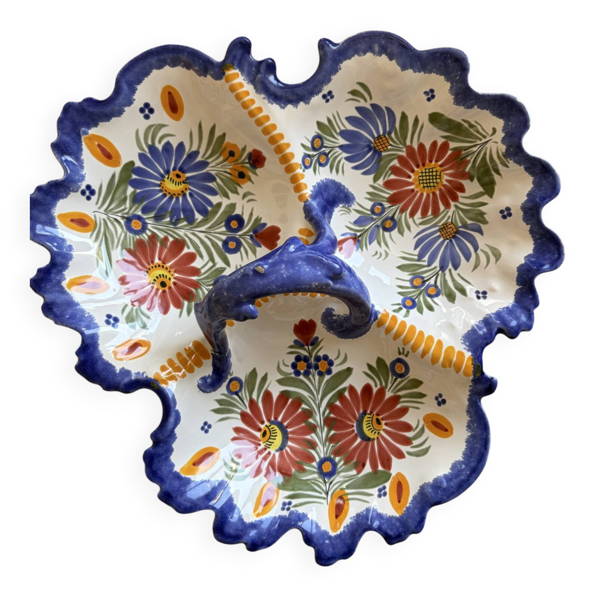 Henriot Quimper faience serving plate