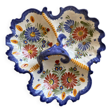 Plat serviteur en faïence Henriot de Quimper