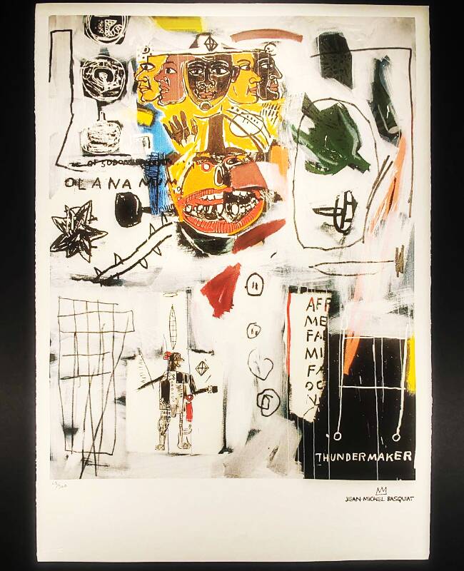 1990s Jean-Michel Basquiat Limited Edition Lithograph.