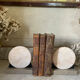 Pair of Art Deco marble and onyx bookends