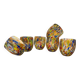 Set of 6 blown glass glasses with Murano murrine.