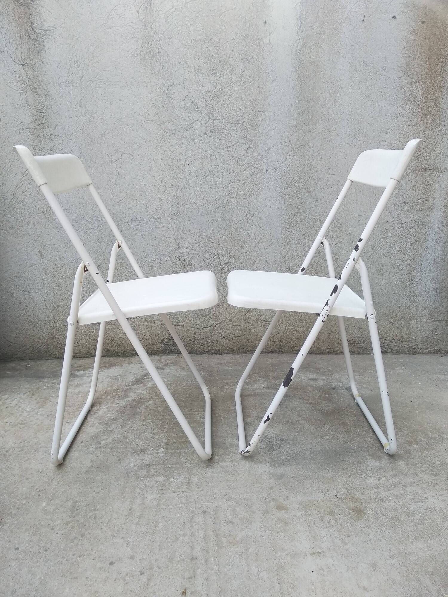Pair of n1 folding chairs "pop" series, höganäsmöbler sweden, 1970