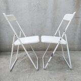 Paire de chaises pliables n1 série "pop", höganäsmöbler sweden, 1970