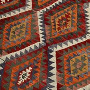 Geometric Style 5x9 Vintage Kilim Rug, 155x268Cm