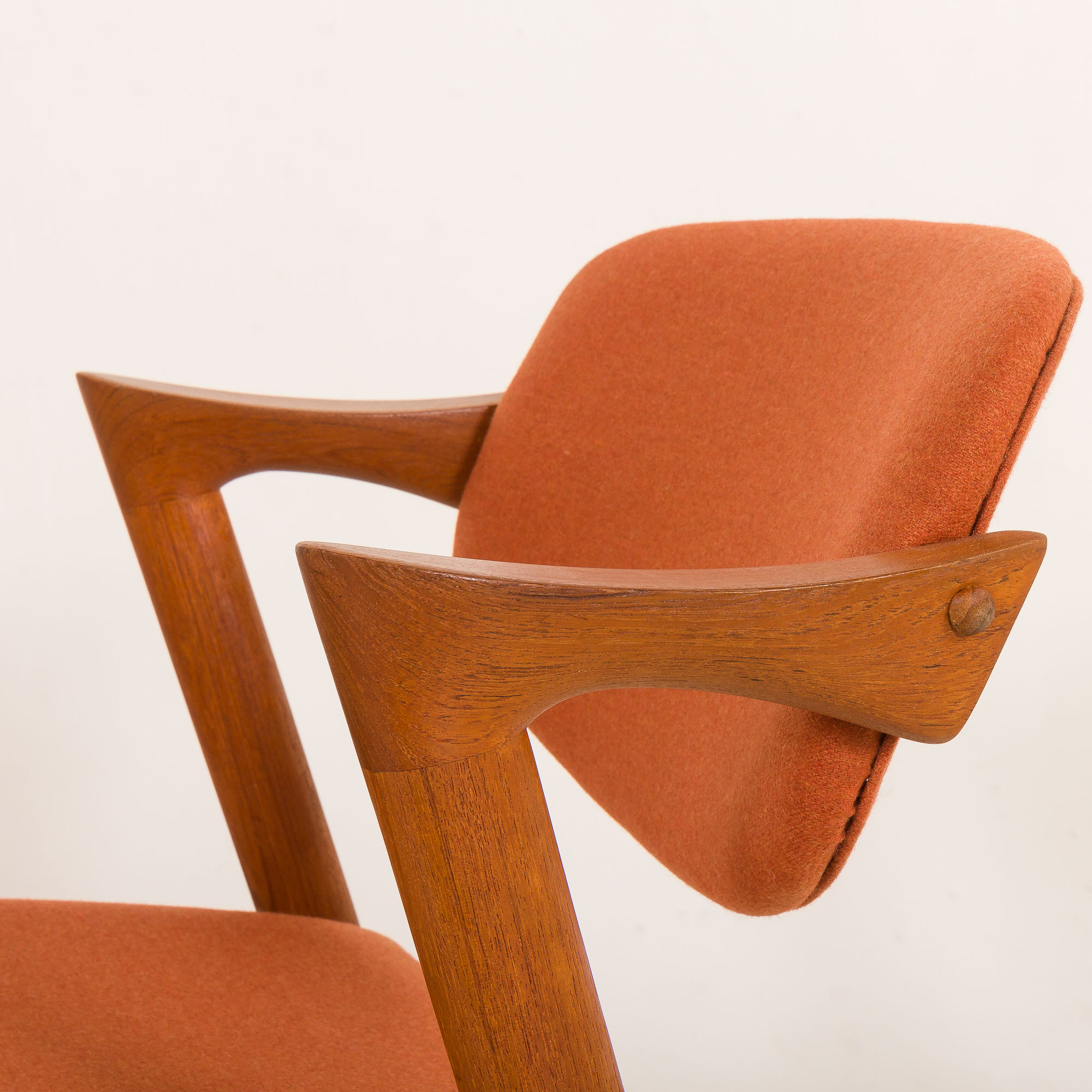 Kai Kristiansen Model 42 Teak Chairs by Schou Andersen, Denmark, 1960s