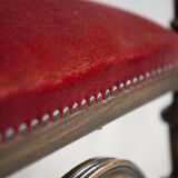 Armchair with Rattan Backrest, 1950s