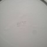 6 Flat plates in gray stoneware Crépuscule model