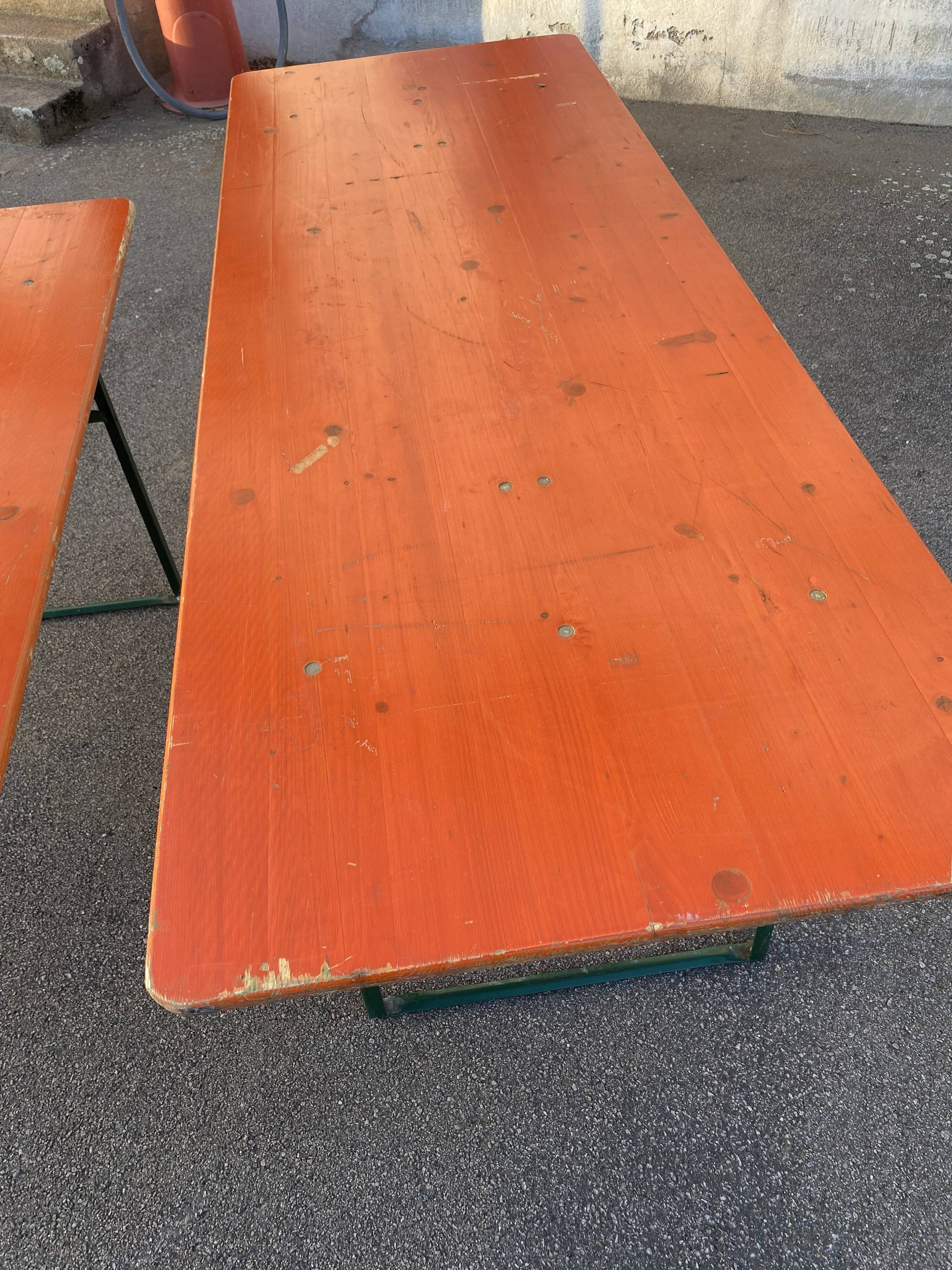 Pair of brasserie tables