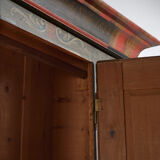 Painted folk art wardrobe, Central Europe, dated 1814.