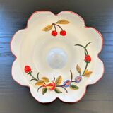 Ceramic pendant light with fruit decor