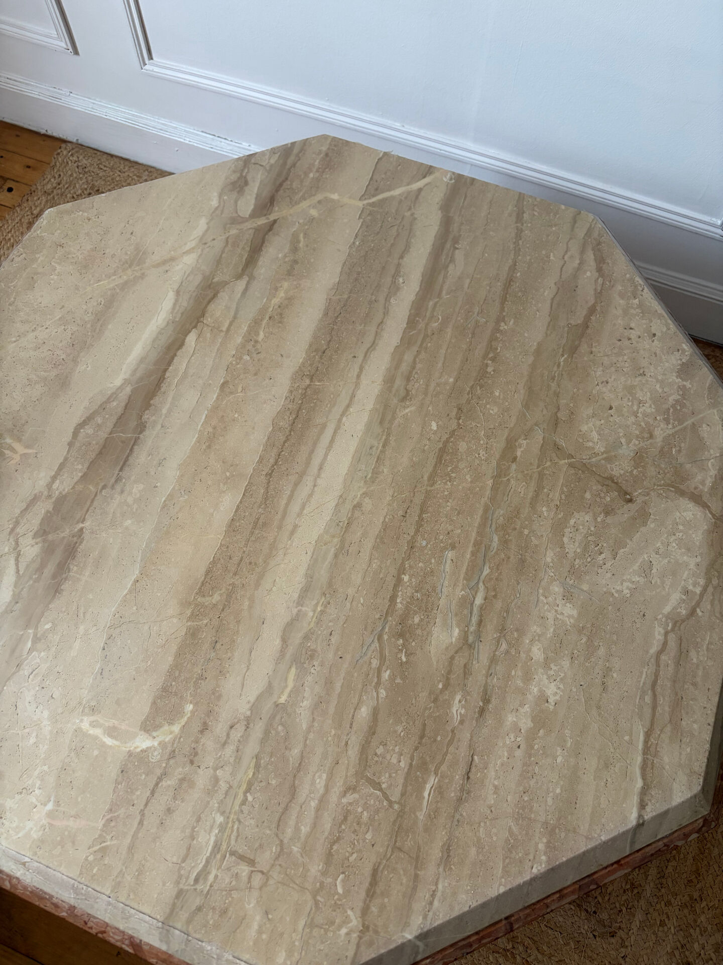Vintage travertine coffee table