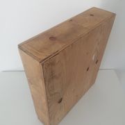 Ancienne vitrine de pharmacie en bois et verre, 4 tablettes années 50
