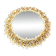Spectacular backlit mirror in gilded brass and crystal glass by Palwa, Germany.