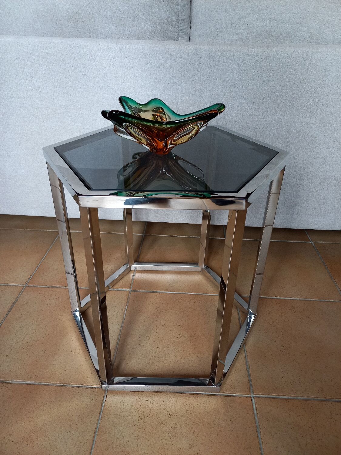 Centerpiece cutter, glass design Murano Sommerso