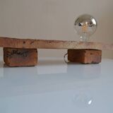 Vintage 1970s Brutalist Modernist Ceramic Table Lamp
