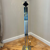 Willy Rizzo bicolor Chrome and gold floor lamp lumica