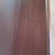 Retro side table - vinyl furniture - rattan and bamboo - 1980s