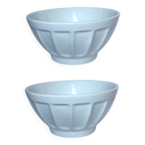 Pair of ribbed porcelain bowls – vintage & elegant