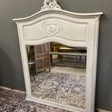 Large wooden fireplace mirror 124x174cm