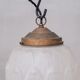 Opaque Brass and Glass Artichoke Style Pendant Light