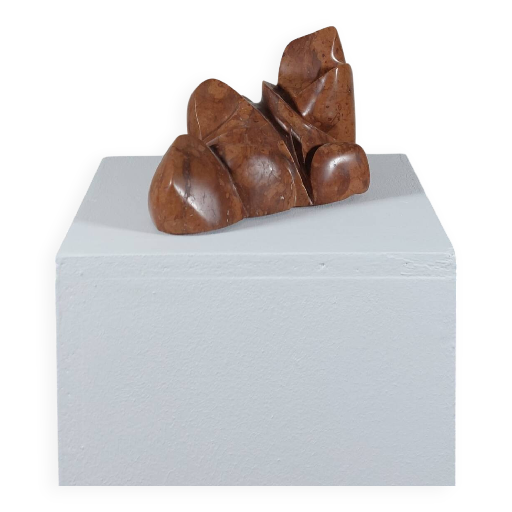 Sculpture en marbre artisanale de forme organique vintage