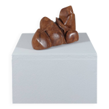 Sculpture en marbre artisanale de forme organique vintage