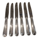 6 silver-plated dessert knives by Christofle Albi, 19.8cm