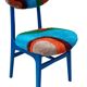 Mid-century Buttoned Chair Handmade, Dark Wood, Rajmund Halas, Poland, 1960s